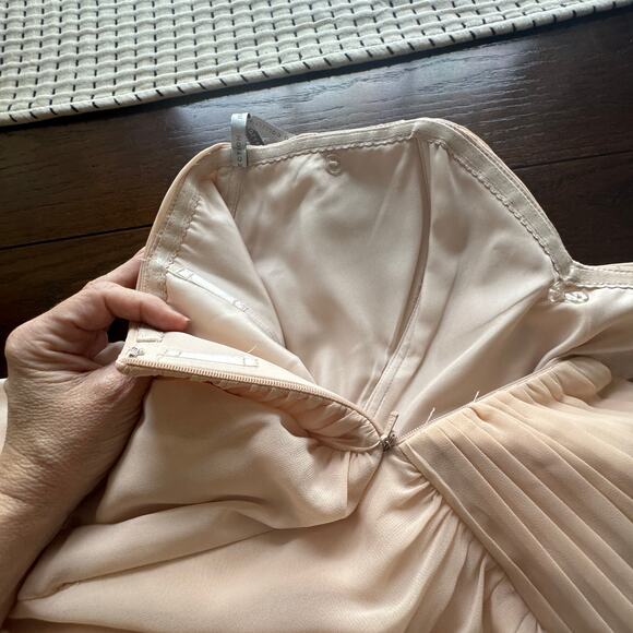 Jenny Yoo Strapless Mini Prom A Line Chaffon Dress Size 4 - Picture 11 of 13